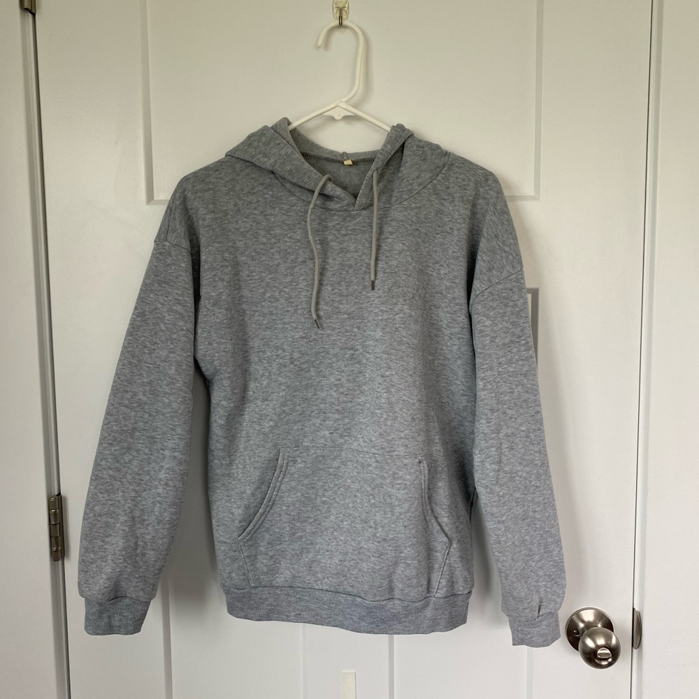 Oversized Gray Hoodie Sweatshirt